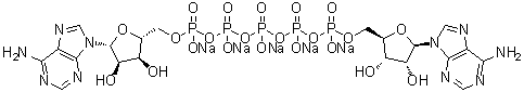 腺苷 5'-(六氢五磷酸酯) P''''→5'-腺苷酯五钠盐分子结构 (CAS 4097-04-5)