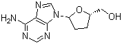 structure of CAS# 4097-22-7, Dideoxyadenosine;2',3'-Dideoxy-adenosine