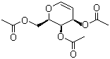 structure of CAS# 4098-06-0, 3,4,6-Tri-O-acetyl-D-galactal;1,2-Dideoxy-3,4,6-tri-O-acetyl-D-lyxo-1-hexenopyranose; 2,6-Anhydro-5-deoxy-D-arabino-hex-5-enitol triacetate