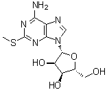 结构式 CAS# 4105-39-9, 2-(甲硫基)腺苷