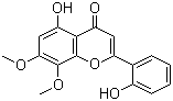 structure of CAS# 41060-16-6, Skullcapflavone I;Panicolin; 2',5-Dihydroxy-7,8-dimethoxyflavone; 5,2'-Dihydroxy-7,8-dimethoxyflavone