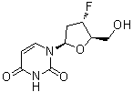 2',3'-Dideoxy-3'-fluorouridine molecular structure (CAS 41107-56-6)