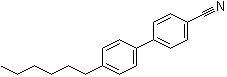 structure of CAS# 41122-70-7, 4-Hexyl-4'-cyanobiphenyl;4'-n-Hexyl-4-cyanobiphenyl; 6CB; CB 6; CB 6 (liquid crystal); K 18; K 18 (liquid crystal); p-Hexyl-p'-cyanobiphenyl