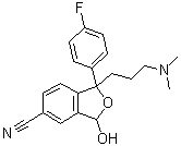 1-[3-(Dimethylamino)propyl]-1-(4-fluorophenyl)-1,3-dihydro-3-hydroxy-5-isobenzofurancarbonitrile molecular structure (CAS 411221-53-9)