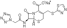 Ceftezole sodium molecular structure (CAS 41136-22-5)