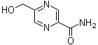5-(羟基甲基)-2-吡嗪甲酰胺分子结构 (CAS 412277-94-2)