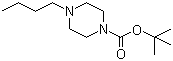 结构式 CAS# 412293-87-9, 1-Boc-4-丁基哌嗪; 4-丁基哌嗪-1-羧酸叔丁酯