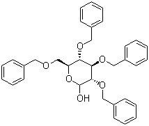 2,3,4,6-Tetra-O-benzyl-D-glucopyranose molecular structure (CAS 4132-28-9)