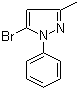 5-Bromo-3-methyl-1-phenylpyrazole molecular structure (CAS 41327-15-5)
