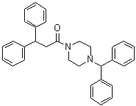 1-(二苯基甲基)-4-(1-氧代-3,3-二苯基丙基)哌嗪分子结构 (CAS 41332-24-5)
