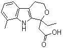 1-乙基-1,3,4,9-四氢-8-甲基吡喃并[3,4-b]吲哚-1-乙酸分子结构 (CAS 41340-19-6)