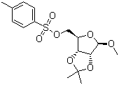 structure of CAS# 4137-56-8, Methyl 2,3-O-isopropylidene-5-O-(p-tolylsulfonyl)-beta-D-ribofuranoside