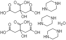 structure of CAS# 41372-10-5, Piperazine citrate hydrate