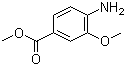4-氨基-3-甲氧基苯甲酸甲酯分子结构 (CAS 41608-64-4)