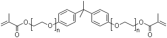 结构式 CAS# 41637-38-1, 双酚 A 聚氧乙烯醚双甲基丙烯酸酯