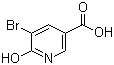 5-溴-6-羟基烟酸分子结构 (CAS 41668-13-7)