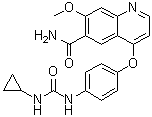 4-[4-[(Cyclopropylamino)carbonyl]aminophenoxy]-7-methoxy-6-quinolinecarboxamide molecular structure (CAS 417714-14-8)