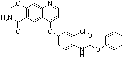 [4-[[6-(Aminocarbonyl)-7-methoxy-4-quinolinyl]oxy]-2-chlorophenyl]carbamic acid phenyl ester molecular structure (CAS 417722-95-3)