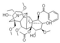 10-羟基乌头碱分子结构 (CAS 41849-35-8)
