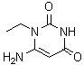 structure of CAS# 41862-09-3, 1-Ethyl-6-aminouracil;6-Amino-1-ethyl-2,4(1H,3H)-pyrimidinedione; 6-Amino-1-ethyl-1,3-dihydropyrimidine-2,4-dione; 6-Amino-1-ethylpyrimidine-2,4-(1H,3H)-dione