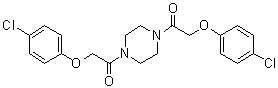 1,4-二[(对氯苯氧基)乙酰基]哌嗪分子结构 (CAS 4190-83-4)
