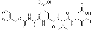 N-[(Phenylmethoxy)carbonyl]-L-alanyl-L-alpha-glutamyl-N-[(1S)-1-(carboxymethyl)-3-fluoro-2-oxopropyl]-L-valinamide molecular structure (CAS 419543-05-8)