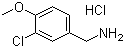 3-Chloro-4-methoxybenzylamine hydrochloride molecular structure (CAS 41965-95-1)