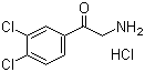 2-(3,4-二氯苯基)-2-氧代乙胺盐酸盐分子结构 (CAS 41995-19-1)