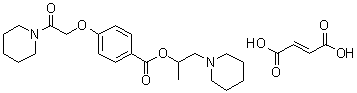 4-[2-Oxo-2-(1-piperidinyl)ethoxy]benzoic acid 1-methyl-2-(1-piperidinyl)ethyl ester (E)-2-butenedioate molecular structure (CAS 42019-73-8)
