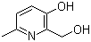 结构式 CAS# 42097-42-7, 3-羟基-6-甲基-2-吡啶甲醇