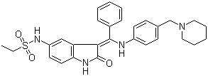 structure of CAS# 422513-13-1, Hesperadin;Hesperadine; N-[2,3-Dihydro-2-oxo-3-[(3Z)-phenyl[[4-(1-piperidinylmethyl)phenyl]amino]methylene]-1H-indol-5-yl]ethanesulfonamide