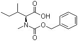 结构式 CAS# 42417-66-3, N-苄氧羰基-N-甲基-L-异亮氨酸