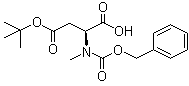 结构式 CAS# 42417-70-9, N-甲基-N-[苄氧羰基]-L-天冬氨酸 4-叔丁酯