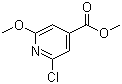 2-氯-6-甲氧基异烟酸甲酯分子结构 (CAS 42521-10-8)