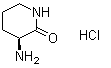 (S)-3-氨基哌啶-2-酮盐酸盐分子结构 (CAS 42538-31-8)