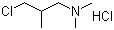 structure of CAS# 4261-67-0, 3-Dimethylamino-2-methylpropyl chloride hydrochloride;3-Chloro-N,N,2-trimethylpropylamine hydrochloride