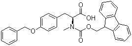N-[芴甲氧羰基]-N-甲基-O-苄基-L-酪氨酸分子结构 (CAS 428868-52-4)