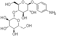4-Aminophenyl 4-O-beta-D-glucopyranosyl-beta-D-glucopyranoside molecular structure (CAS 42935-24-0)