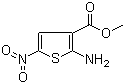 结构式 CAS# 43028-48-4, 2-氨基-5-硝基-3-噻酚羧酸甲酯