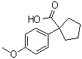 1-(4-Methoxyphenyl)cyclopentanecarboxylic acid molecular structure (CAS 43050-28-8)