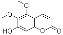 7-羟基-5,6-二甲氧基-2H-1-苯并吡喃-2-酮分子结构 (CAS 43053-62-9)