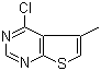 structure of CAS# 43088-67-1, 4-Chloro-5-methylthieno[2,3-d]pyrimidine