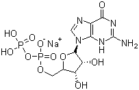 Guanosine 5'-diphosphate sodium salt molecular structure (CAS 43139-22-6)