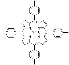 5,10,15,20-Tetra(4-methylphenyl)-21H,23H-porphine manganese(III) chloride molecular structure (CAS 43145-44-4)