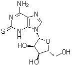 结构式 CAS# 43157-50-2, 2-硫代腺苷