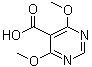 structure of CAS# 4319-93-1, 4,6-Dimethoxypyrimidine-5-carboxylic acid;4,6-Dimethoxy-5-pyrimidinecarboxylic acid