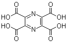 structure of CAS# 43193-60-8, 2,3,5,6-Pyrazinetetracarboxylic acid;Pyrazinetetracarboxylic acid