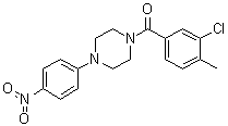structure of CAS# 431996-53-1, 1-(3-Chloro-4-methylbenzoyl)-4-(4-nitrophenyl)piperazine