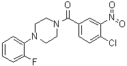 (4-Chloro-3-nitrophenyl)[4-(2-fluorophenyl)-1-piperazinyl]methanone molecular structure (CAS 432020-20-7)