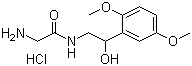 2-Amino-N-[2-(2,5-dimethoxyphenyl)-2-hydroxyethyl]acetamide monohydrochloride molecular structure (CAS 43218-56-0)